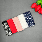 PACK OF 5 SUPER SOFT COTTON STRETCH PRINTED BIKINI BRIEFS - PALM TREE