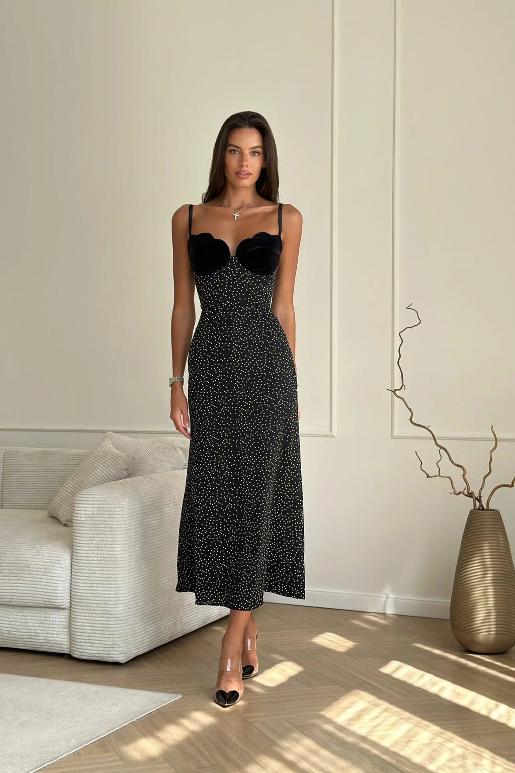 Kameron™ | Satin slip midi dress