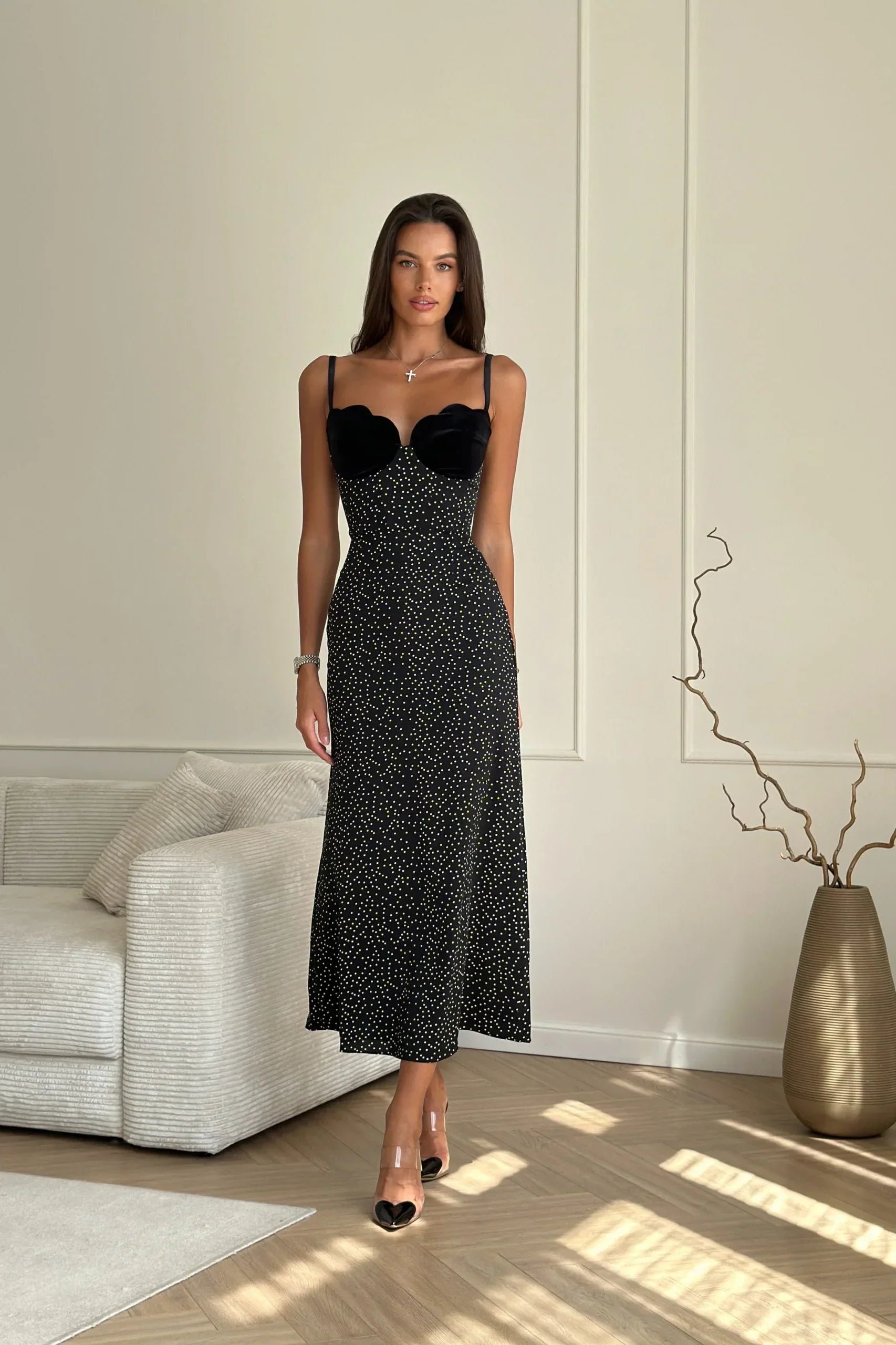 Kameron™ | Satin slip midi dress