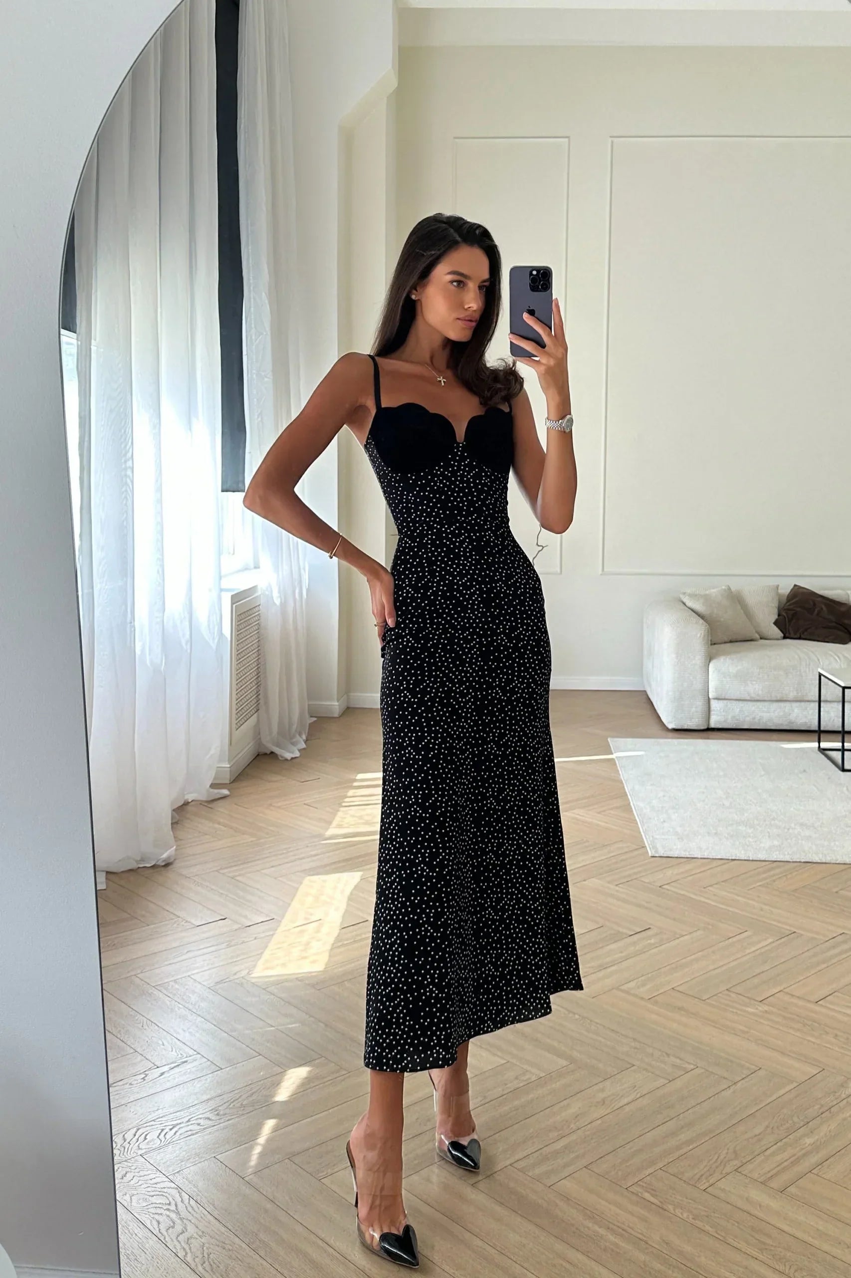 Kameron™ | Satin slip midi dress