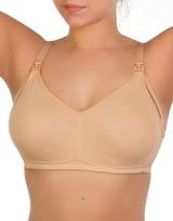 Double-layered nursing bra without underwire – skin-colored