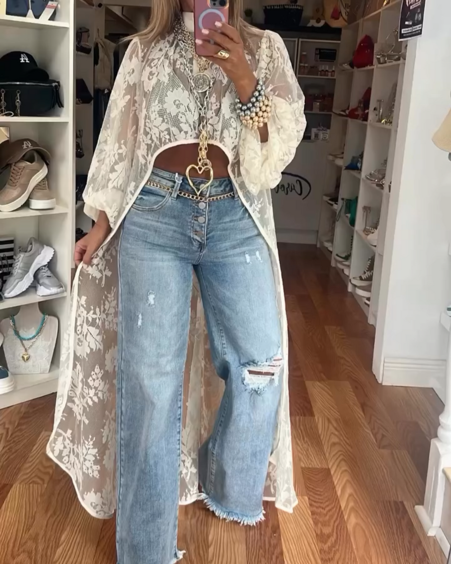 Nyxelle lace maxi top