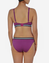 Leicht gepolsterter Nicht-Bügel T-Shirt BH mit passender Panty – Lila