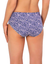 BAUMWOLL-BIKINI-SLIP MIT DIAMANT-GEOMETRISCHEM MUSTER - LILA