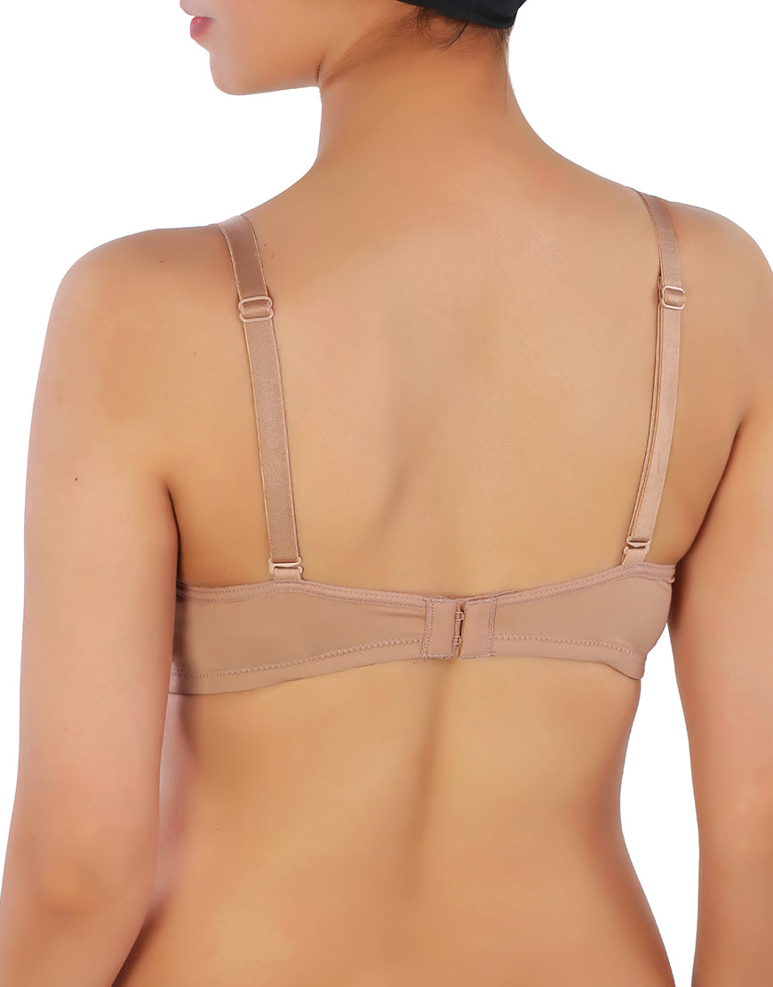 Lightly padded, super supportive, wire-free cami-style T-shirt bra – nude