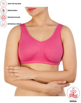 Double-layered modal bra for home, pregnancy, and sleep – Georgia Peach
