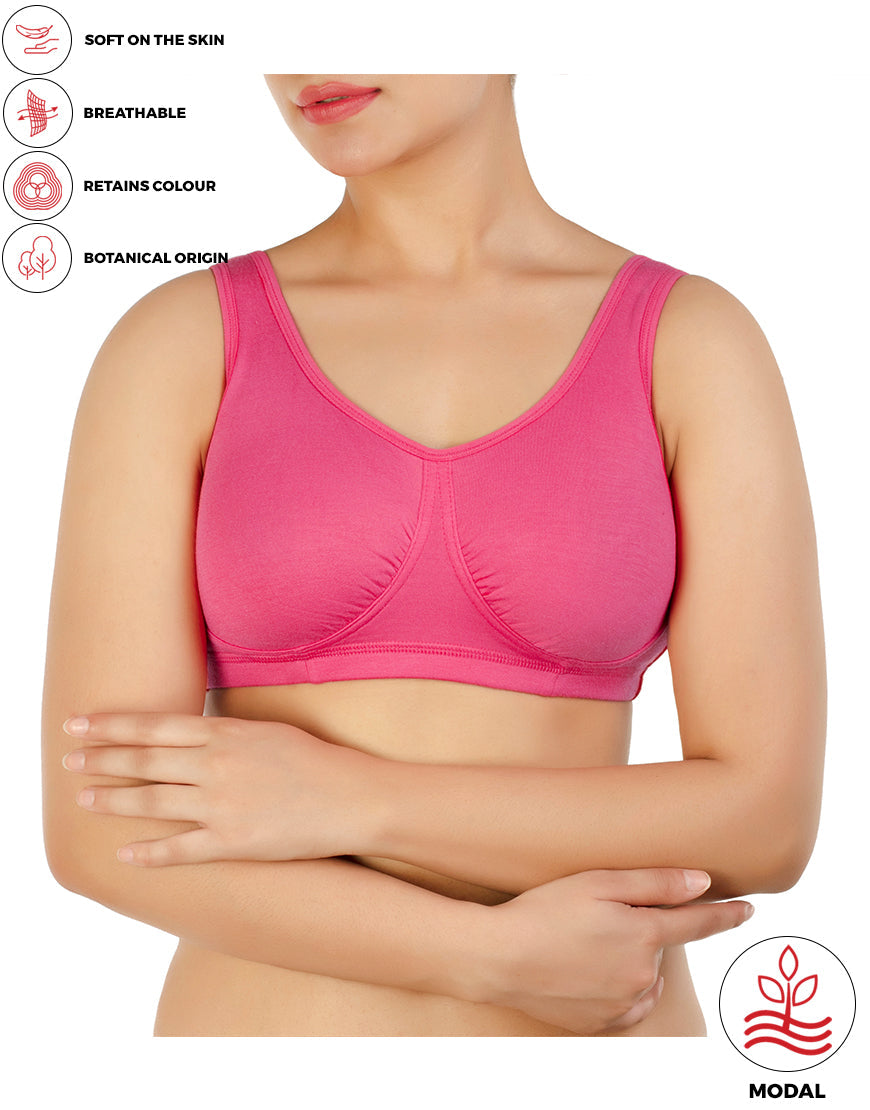 Double-layered modal bra for home, pregnancy, and sleep – Georgia Peach