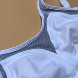 Losha Baumwoll-BH, doppellagig, mittlerer bis hoher Halt – Weiß