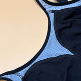 Losha Baumwoll-BH, doppellagig, mittlerer bis hoher Halt – Schwarz