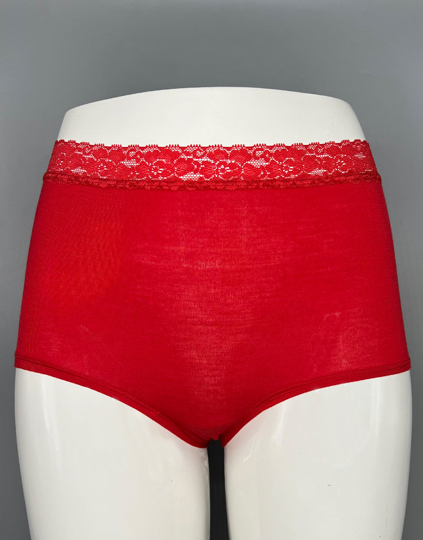 LOSHA VISCOSE COTTON SINGLE BOYSHORTS - RED