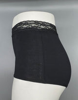 LOSHA VISCOSE COTTON BOYSHORTS - BLACK