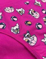 TEENS PACK MIT 4 NAHTLOSEN EINFARBIGEN & PRINT HIPSTER-SLIPS - PINK GLOW