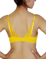 Bügelloser T-Shirt-BH mit Spitzenakzent – Citrus