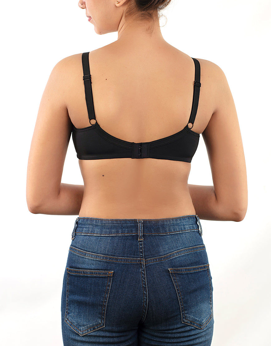 True Curve Wireless Minimizer Bra – Fawn Black