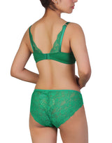 Butterfly Back BH mit Spitzenpanty SET – Abundant Green