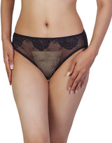 MESH MARVEL BIKINI-SLIP - SCHWARZ