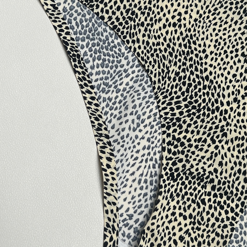 Mid-Waist Laser-Cut Briefs - Leopard
