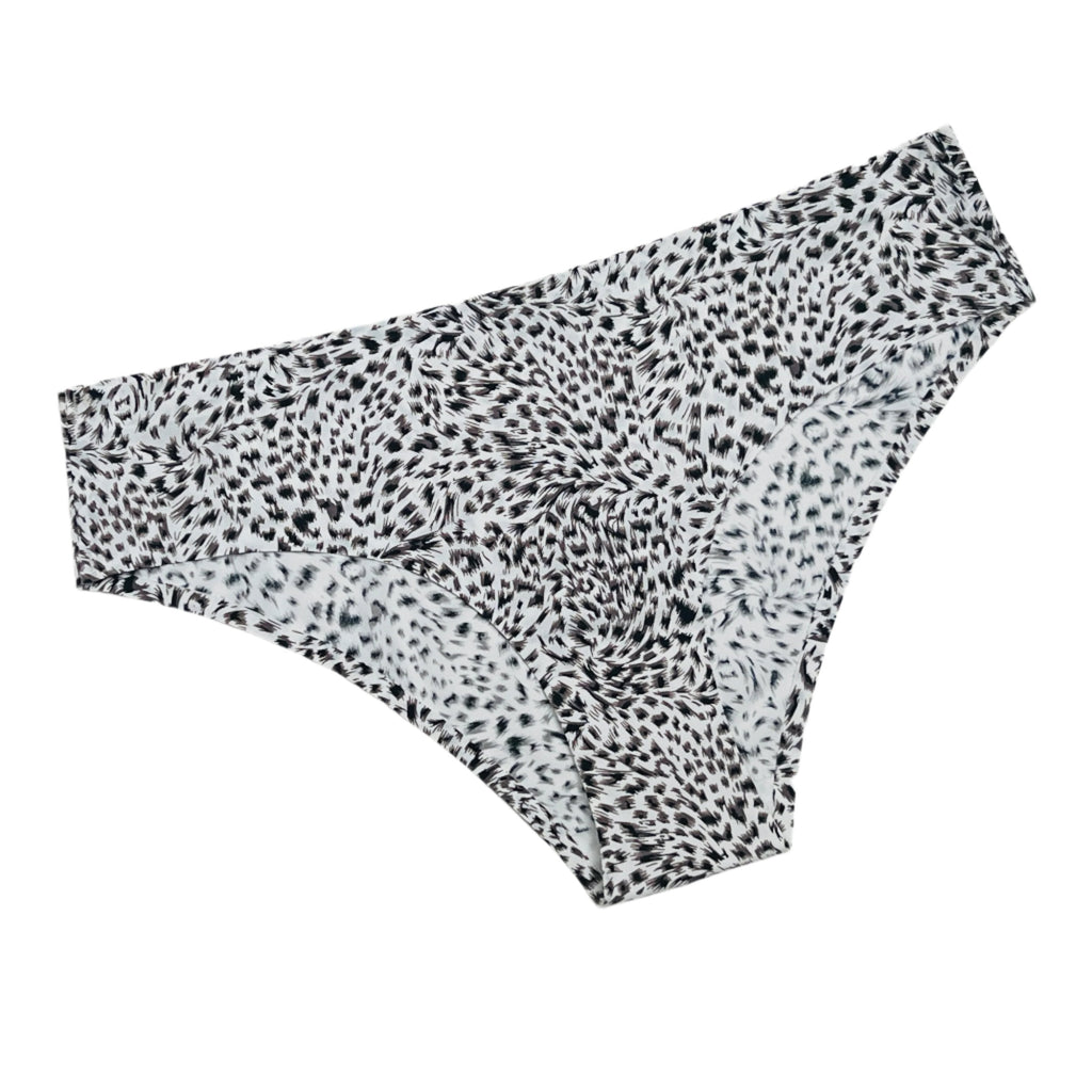 Losha Mid-Waist Laser-Cut Briefs - White Cheetah