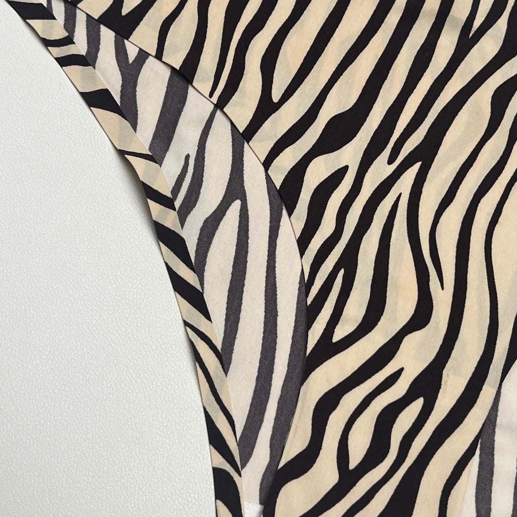 Losha Mid Waist Laser Cut Panty - ZEBRA