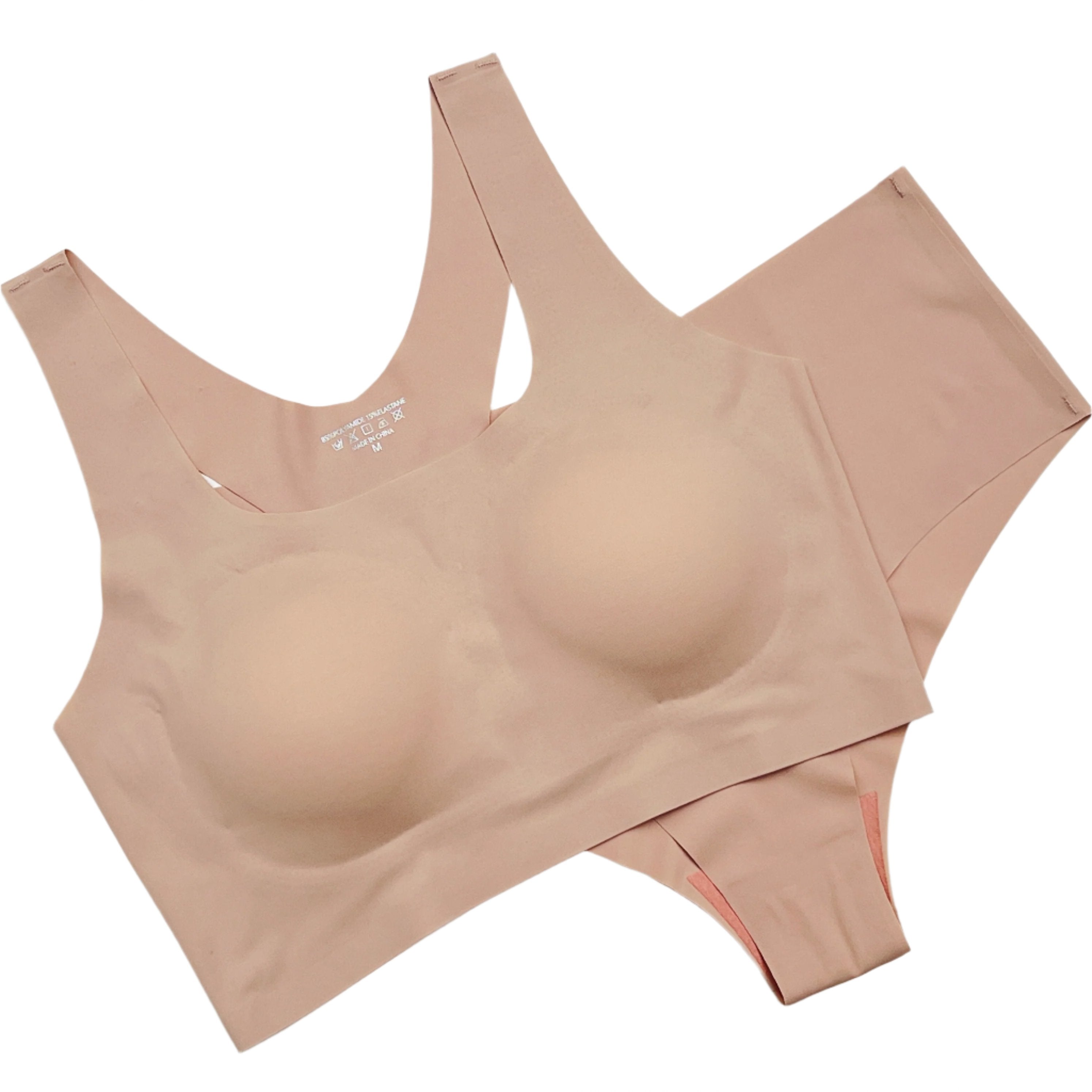 Losha Laser Cut Super Soft Bra Set – Skin Color