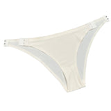 Low-waisted laser-cut briefs with side hooks - OFF-WHITE