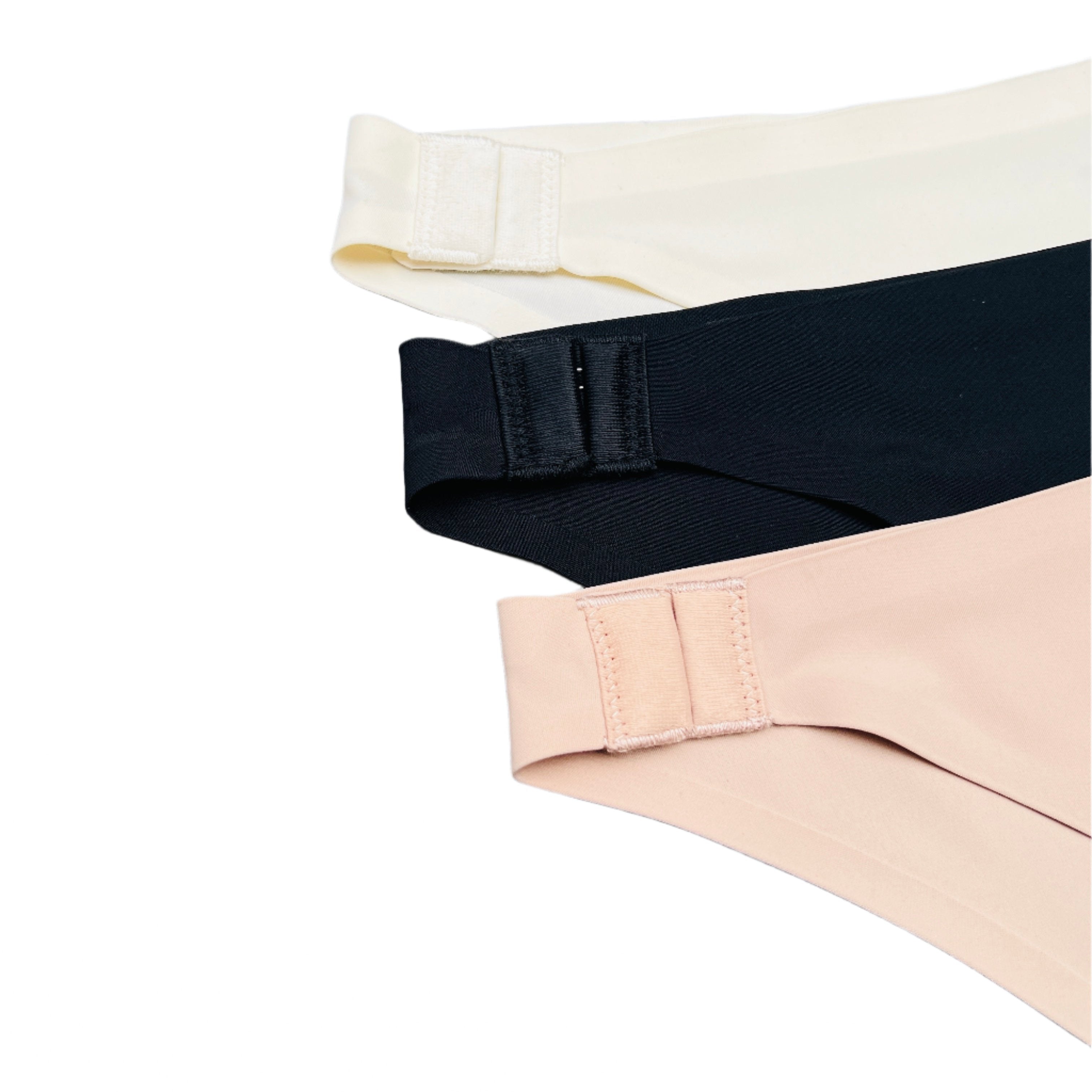 Pack of 3 Low Waist Laser-Cut Briefs with Side Hooks - Plain N