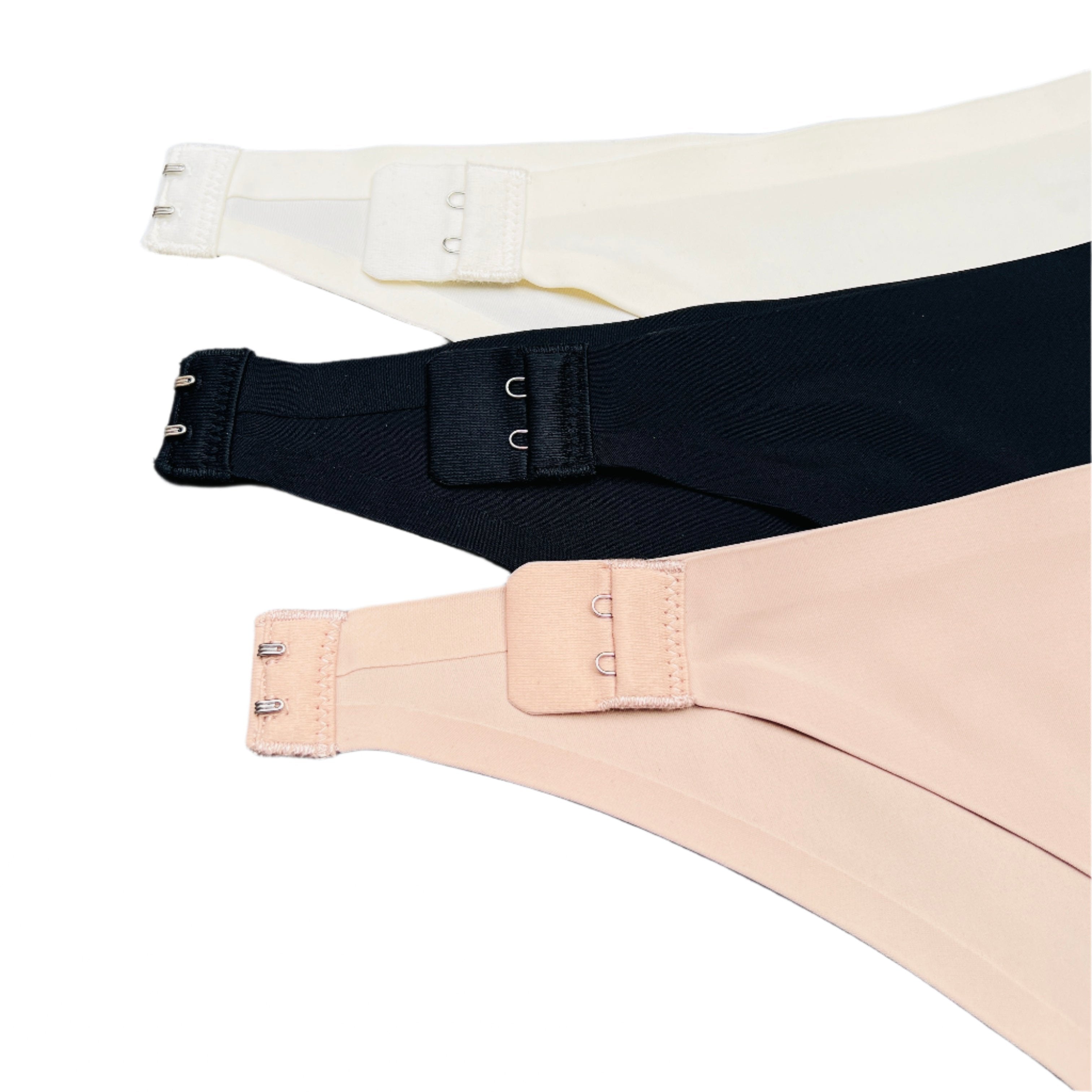 Pack of 3 Low Waist Laser-Cut Briefs with Side Hooks - Plain N