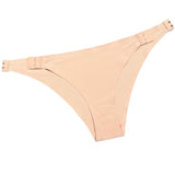 Losha Low Waist Laser Cut Panty with Side Hooks - Beige