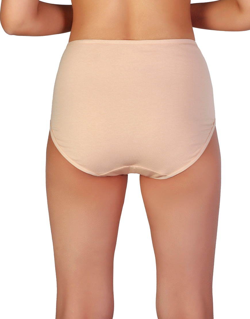 PACK OF 3 LOSHA SUPER SOFT HIGH-WAIST COTTON BRIEFS - ASSORTED