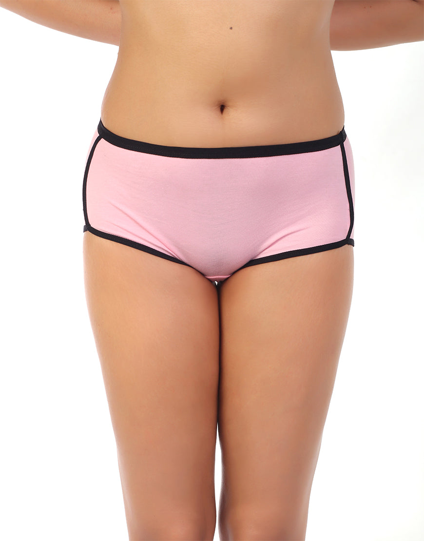 BAUMWOLL-ATHLETIK-STIL HIPSTER-SLIP - PINK