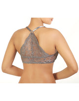 Pack of 2 elegant back lace bras with front opening – Pale Yellow