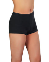 SUPER SOFT BOYSHORTS COTTON PANTIES - BLACK