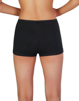 SUPER SOFT BOYSHORTS COTTON PANTIES - BLACK
