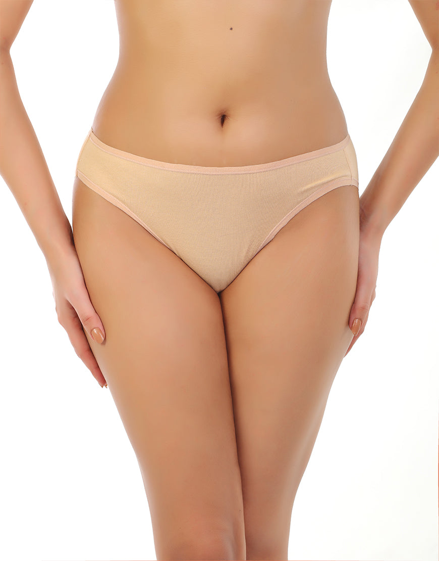 Losha super soft cotton bikini briefs - ROASTED ALMOND