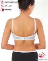 BH mit voller Abdeckung, super Unterstützung, Cut & Sew Cups, Minimizer – Weiß
