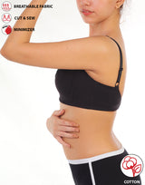 Baumwoll-BH, doppellagig, Sag Lift Minimizer – Schwarz