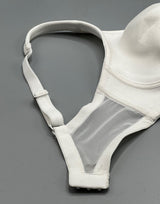 Full Coverage Bra, Super Support, Seamless Molded Cups, Minimizer – White