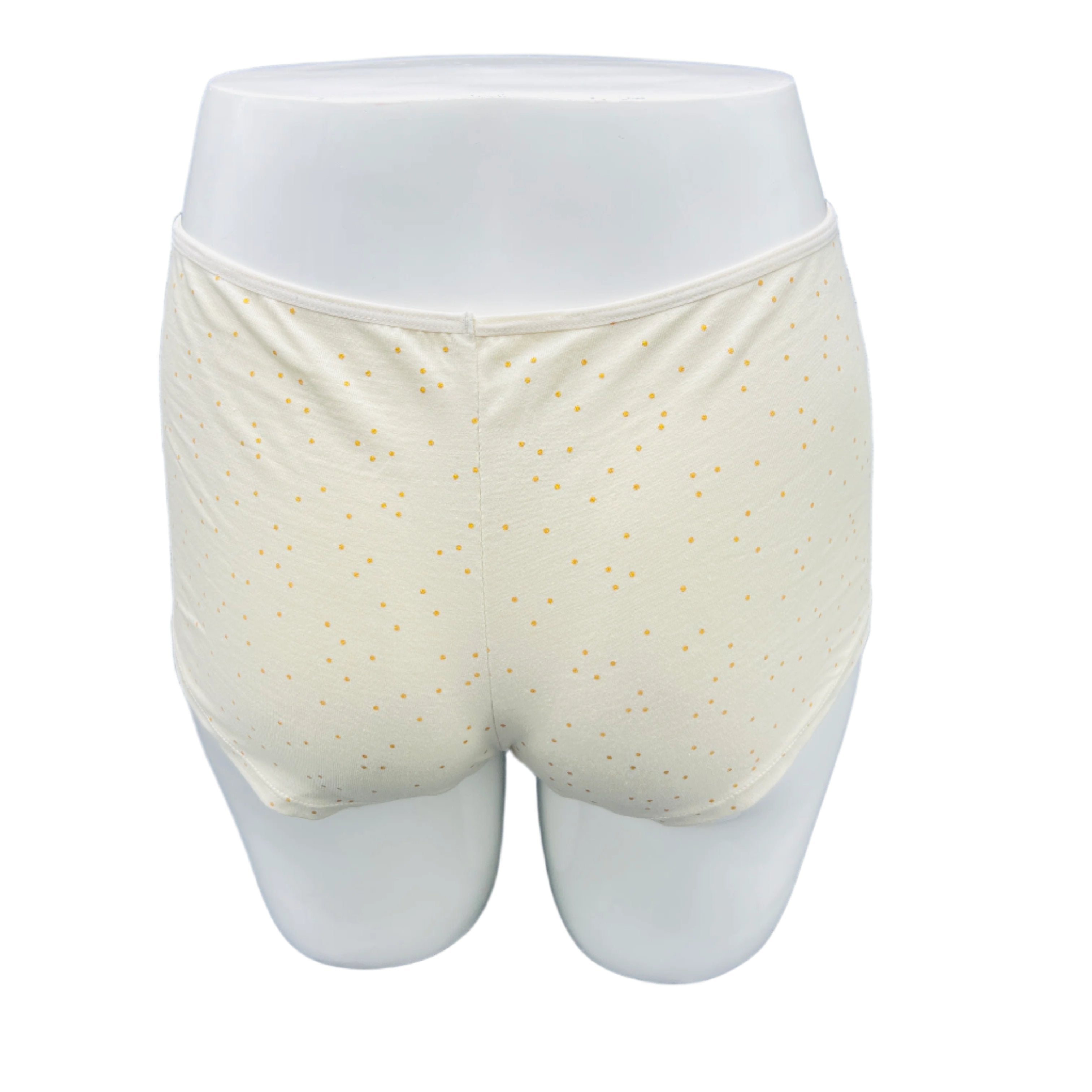 SUPER SOFT BOYSHORTS COTTON BRIEF - GOLDEN DOTS (OFF-WHITE)