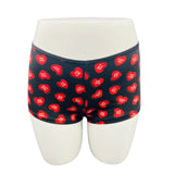 SUPER SOFT BOYSHORTS COTTON PANTIES - RED HEARTS