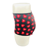 SUPER SOFT BOYSHORTS COTTON PANTIES - RED HEARTS