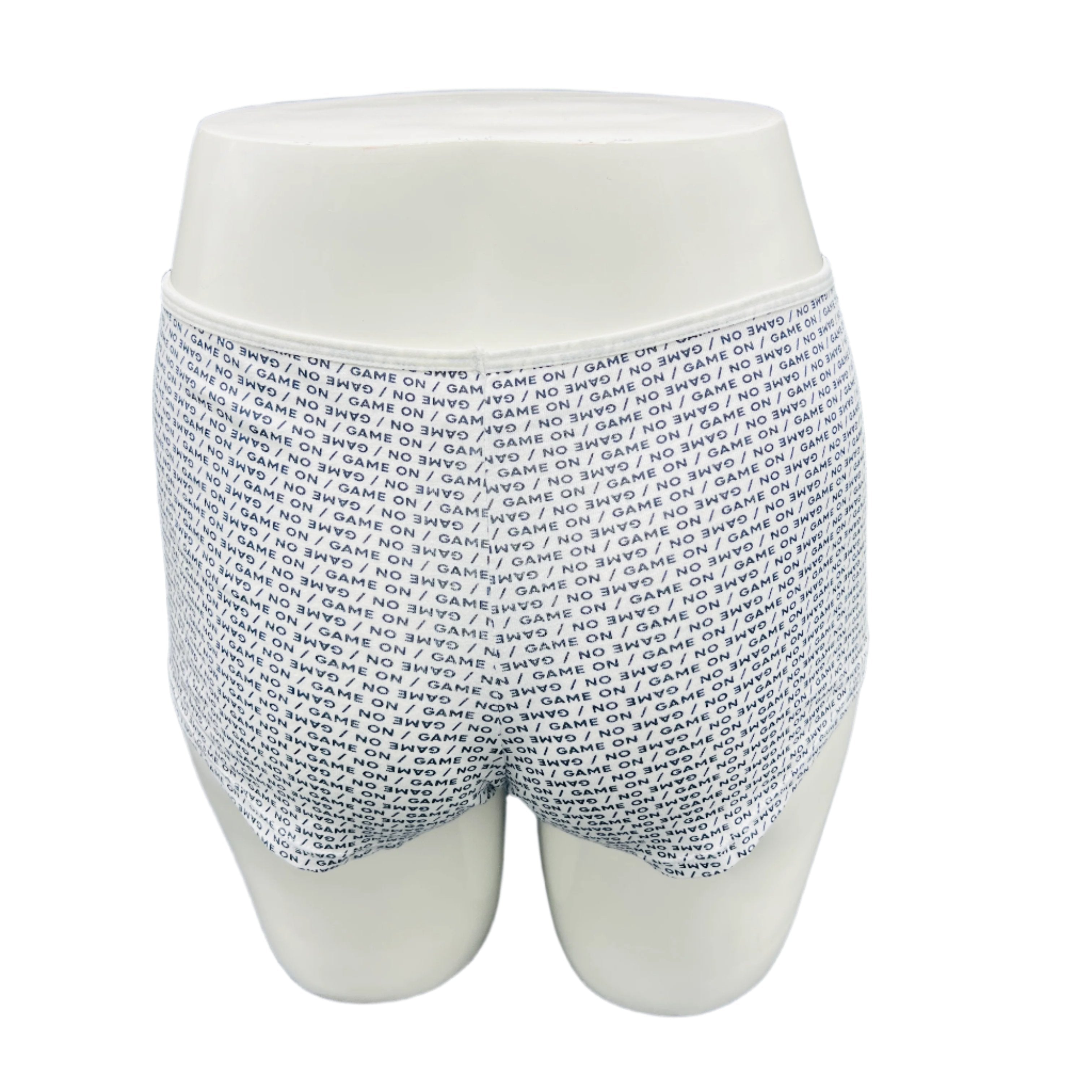 SUPER SOFT BOYSHORTS COTTON PANTIES - GAME ON (WHITE)