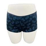 SUPER SOFT BOYSHORTS COTTON PANTIES - GAME BLACK
