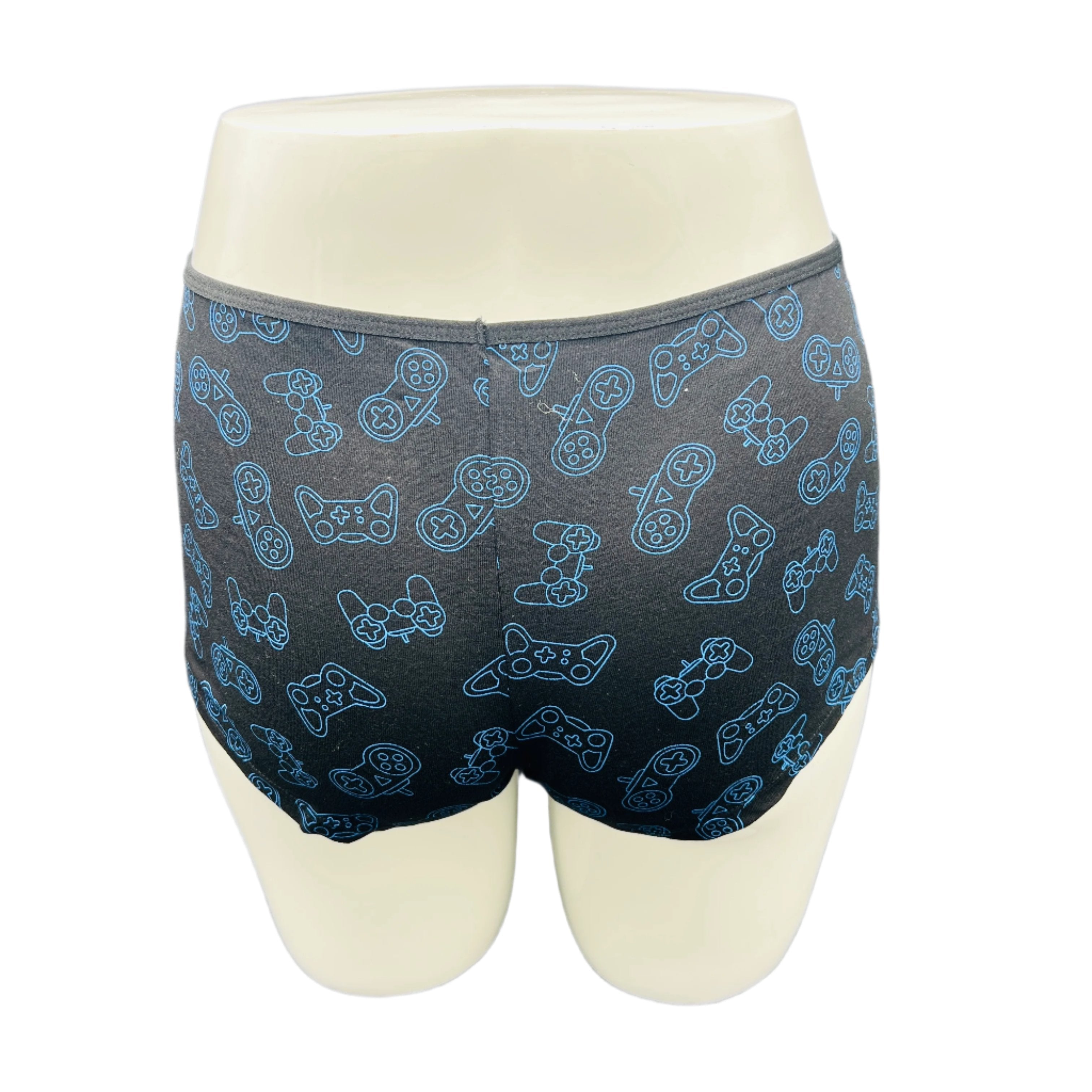SUPER SOFT BOYSHORTS COTTON PANTIES - GAME BLACK