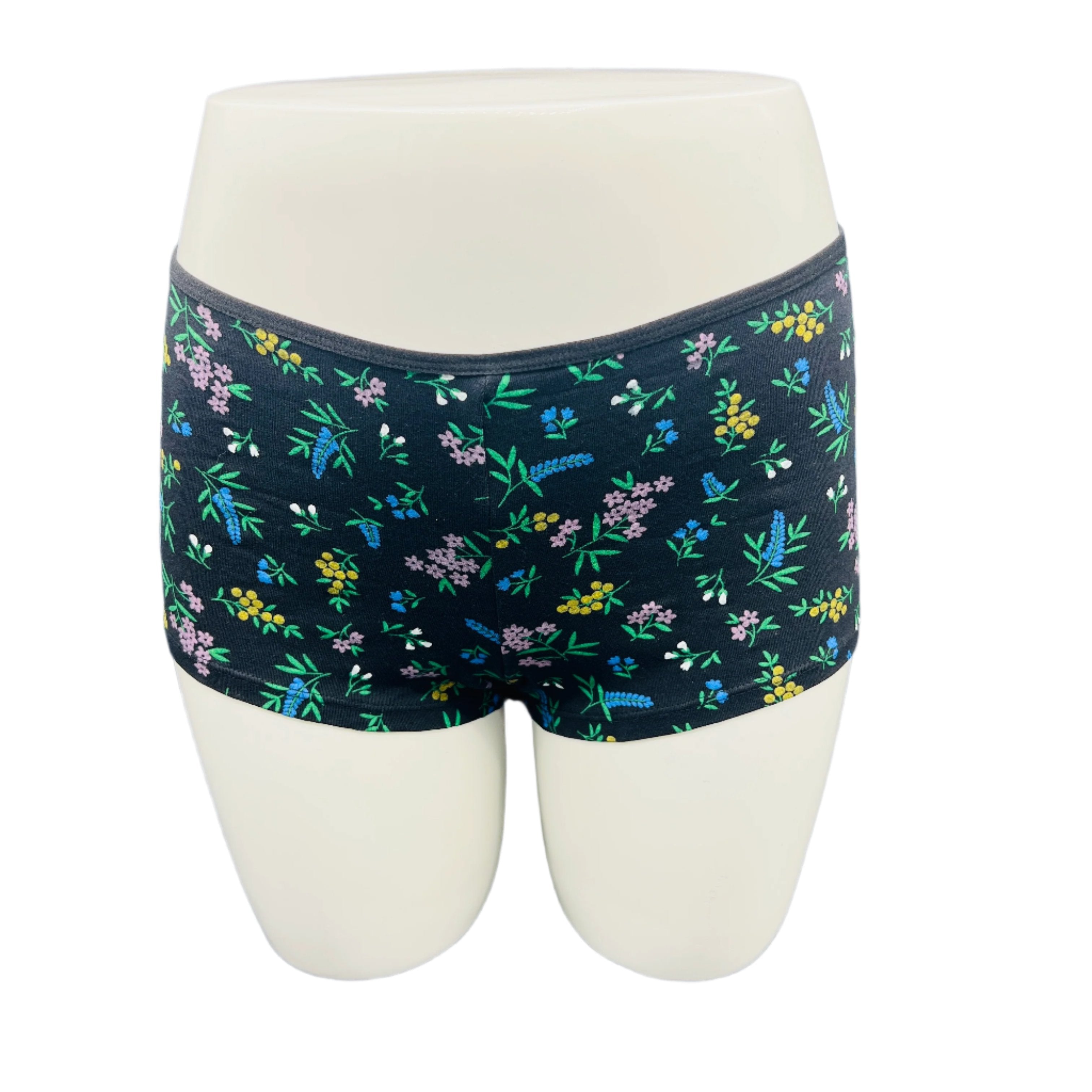 SUPER SOFT BOYSHORTS COTTON PANTIES - FLORAL PATTERN
