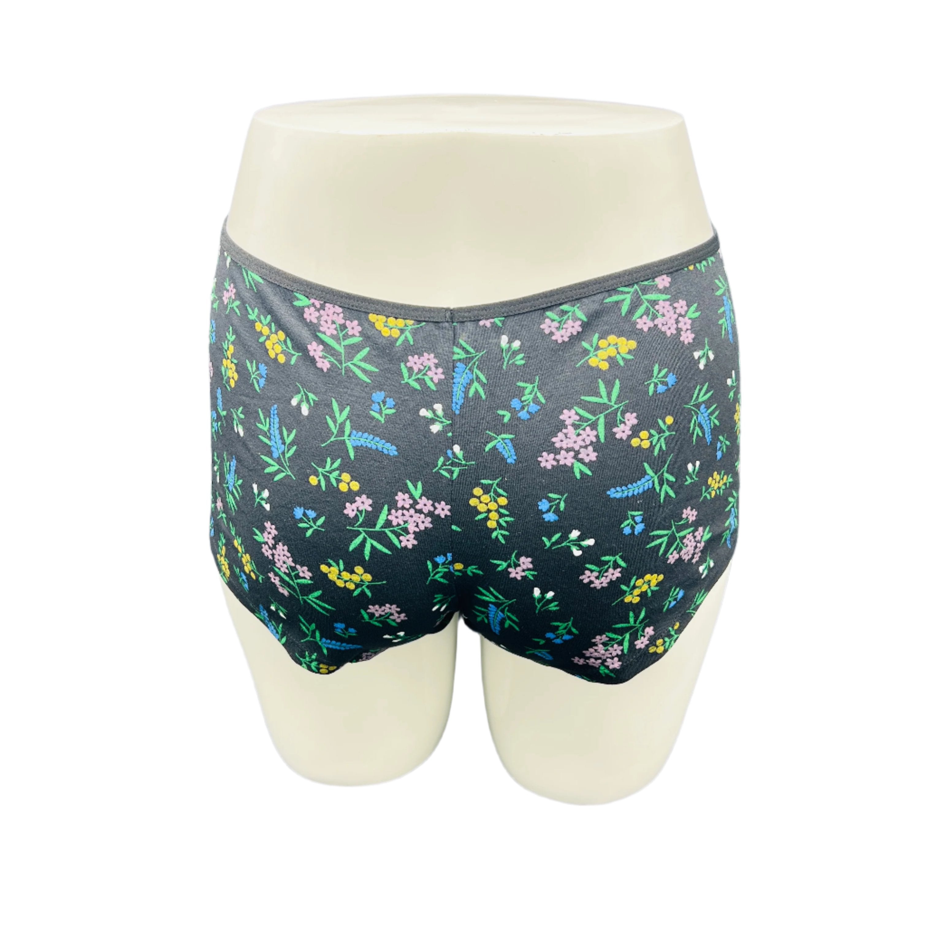 SUPER SOFT BOYSHORTS COTTON PANTIES - FLORAL PATTERN