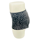 SUPER SOFT BOYSHORTS COTTON PANTIES - DOTS (BLACK)