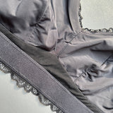 Losha Curvy Doppellagiges Bralette aus durchgehender Spitze – Schwarz