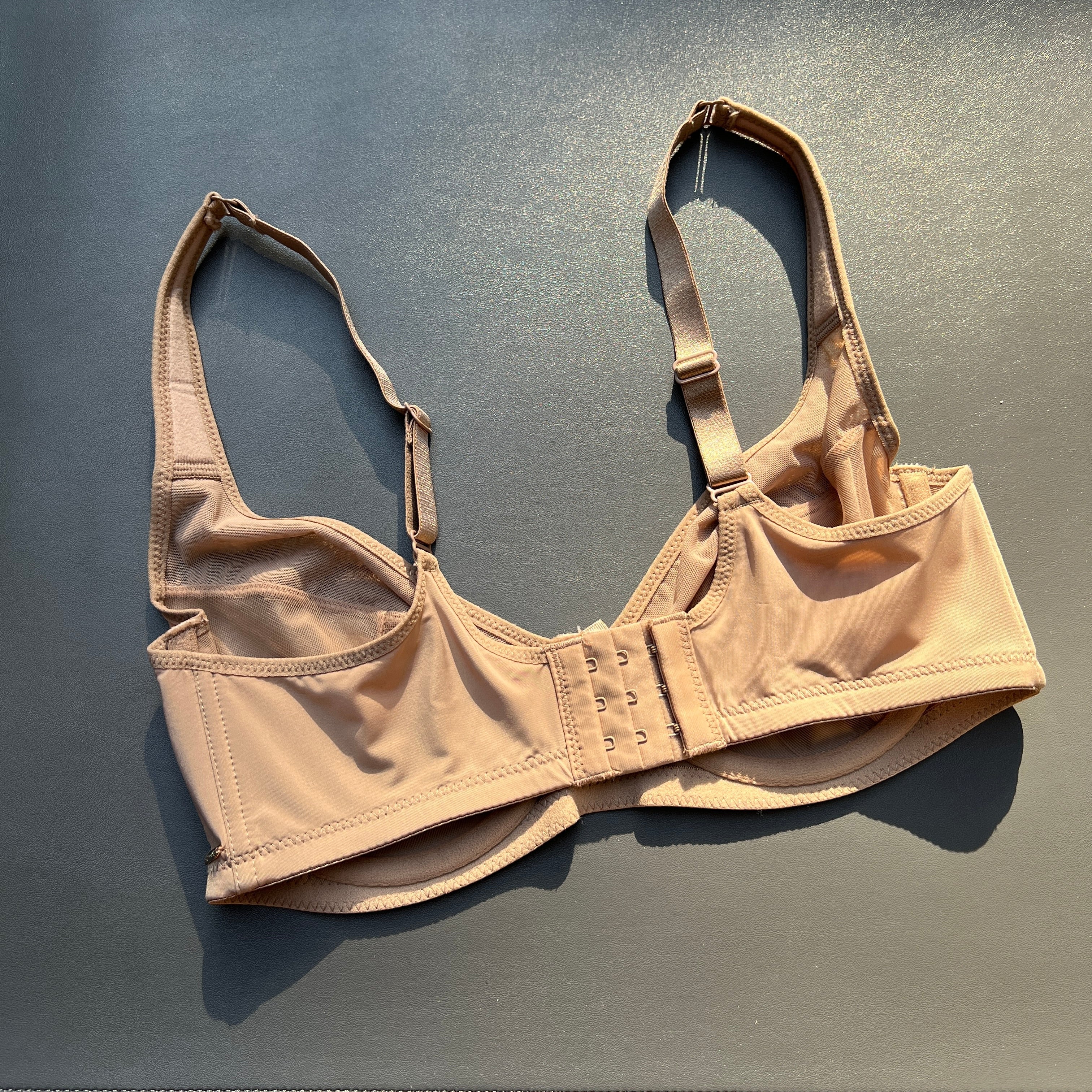 Losha Curvy Double Layer Minimizer Underwire Bra with Lace Detail – Beige
