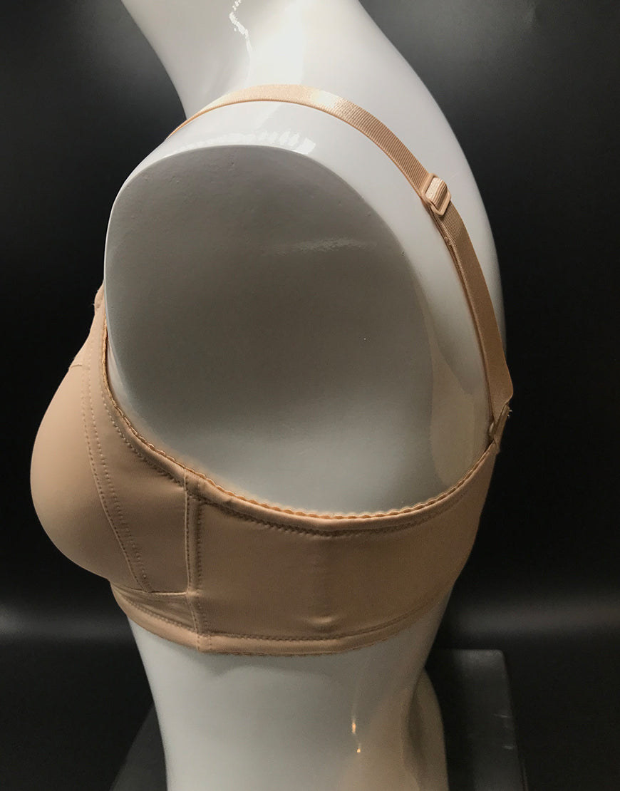Postoperativer BH mit Tasche & Spitzenakzent – Hautfarben