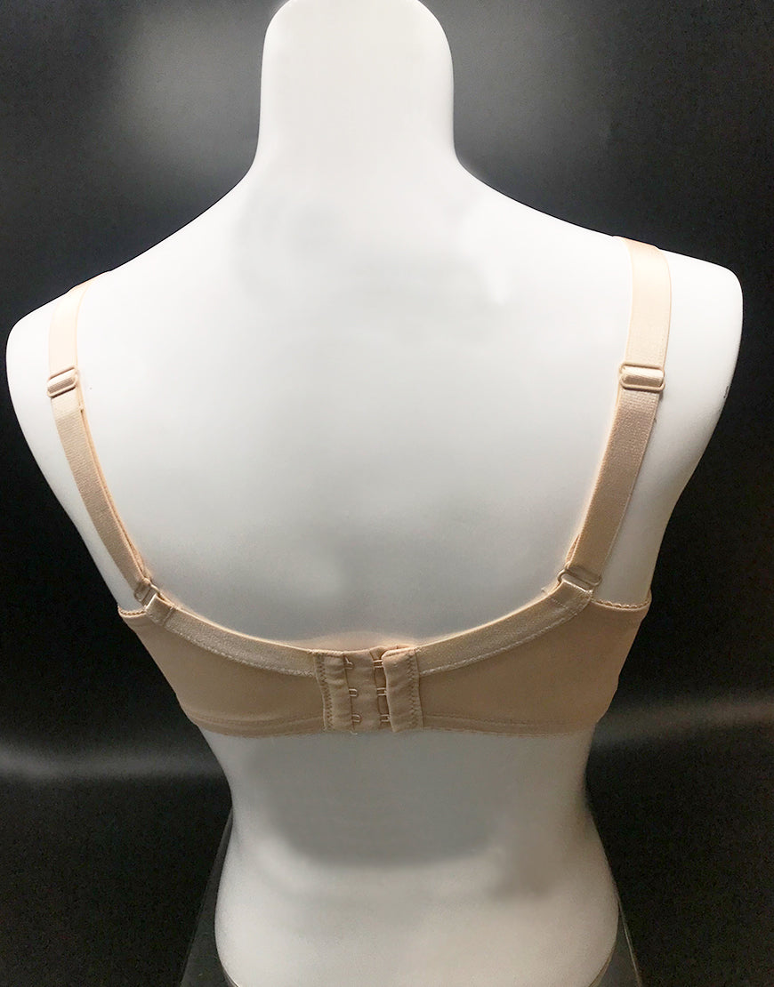 Postoperativer BH mit Tasche & Spitzenakzent – Hautfarben